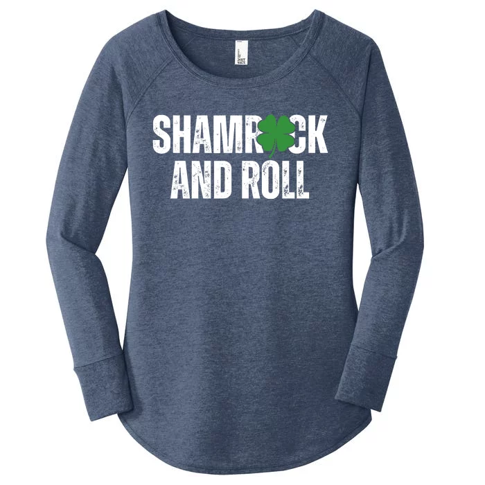 Shamrock And Roll St Patricks Day Women's Perfect Tri Tunic Long Sleeve Shirt