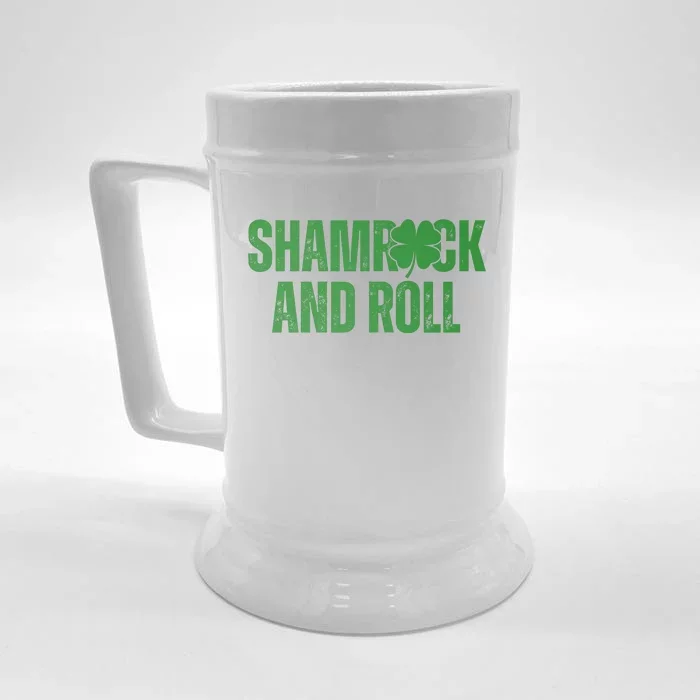 Shamrock And Roll St Patricks Day Front & Back Beer Stein