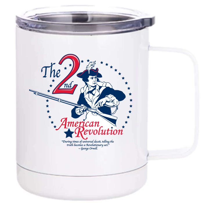 Second American Revolution Front & Back 12oz Stainless Steel Tumbler Cup