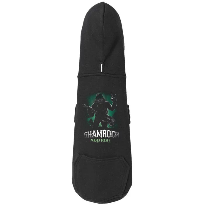 Shamrock And Roll Irish Rock Music Monster Doggie 3-End Fleece Hoodie