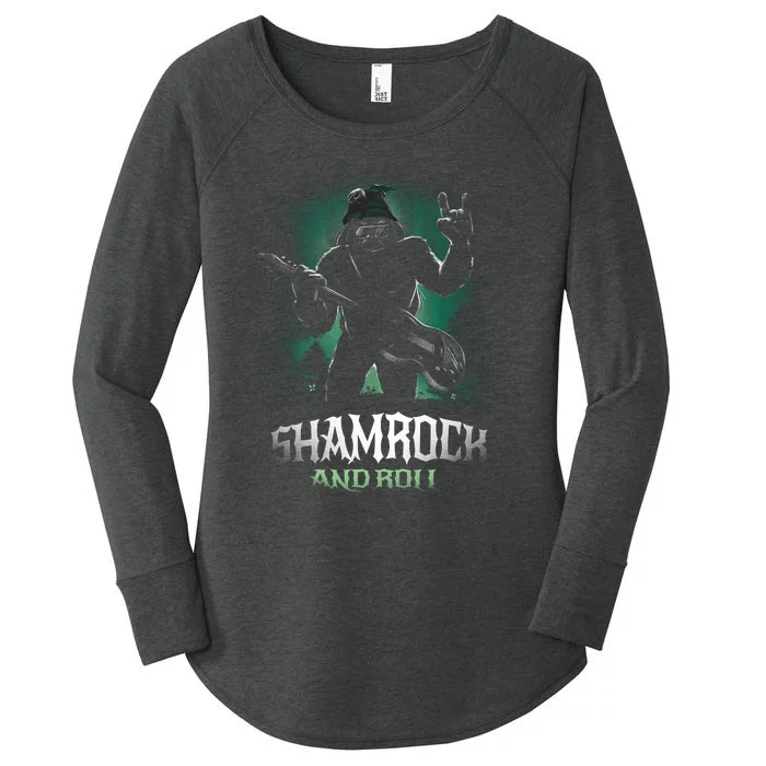 Shamrock And Roll Irish Rock Music Monster Women's Perfect Tri Tunic Long Sleeve Shirt