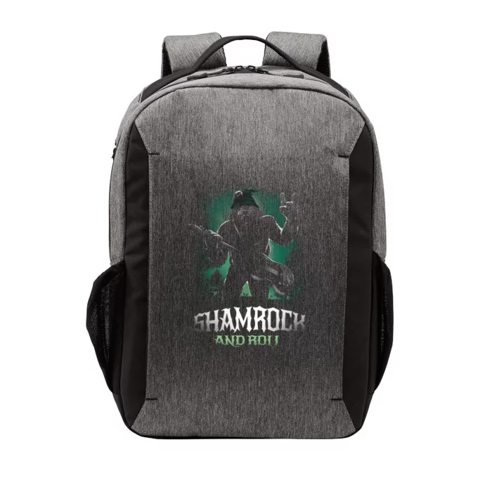 Shamrock And Roll Irish Rock Music Monster Vector Backpack