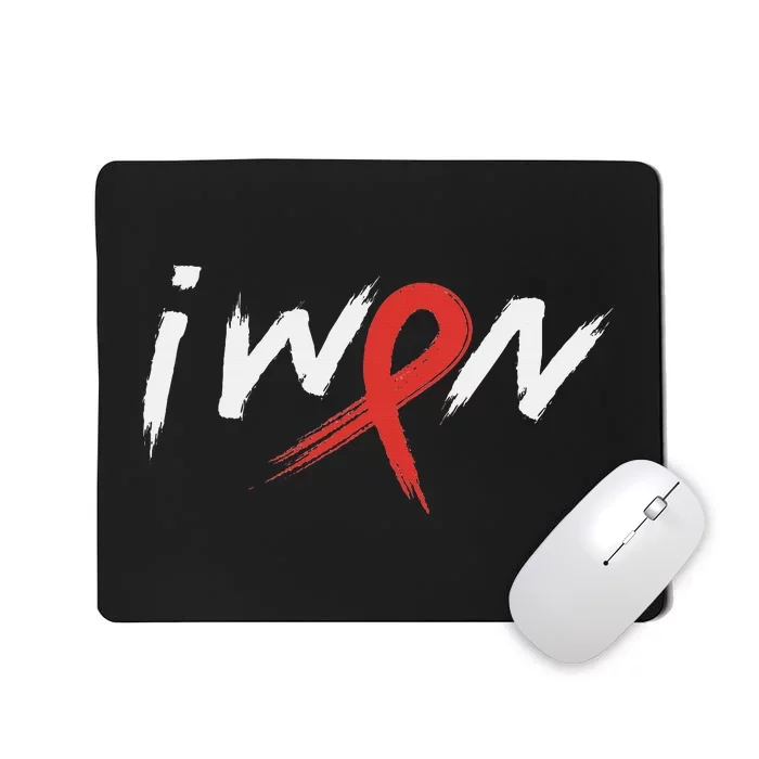 Stroke Awareness Red Ribbon I Won Brain Aneurysm Support Mousepad