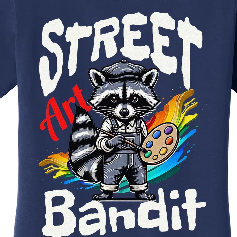 Street Art Raccoon Graffiti Style Urban Women's T-Shirt