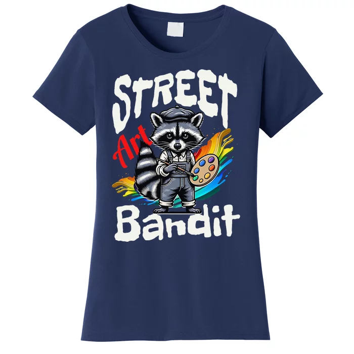 Street Art Raccoon Graffiti Style Urban Women's T-Shirt