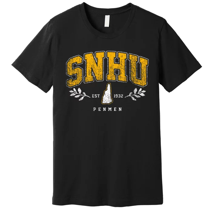 Snhu Arch Retro College University Athletic Sports Premium T-Shirt