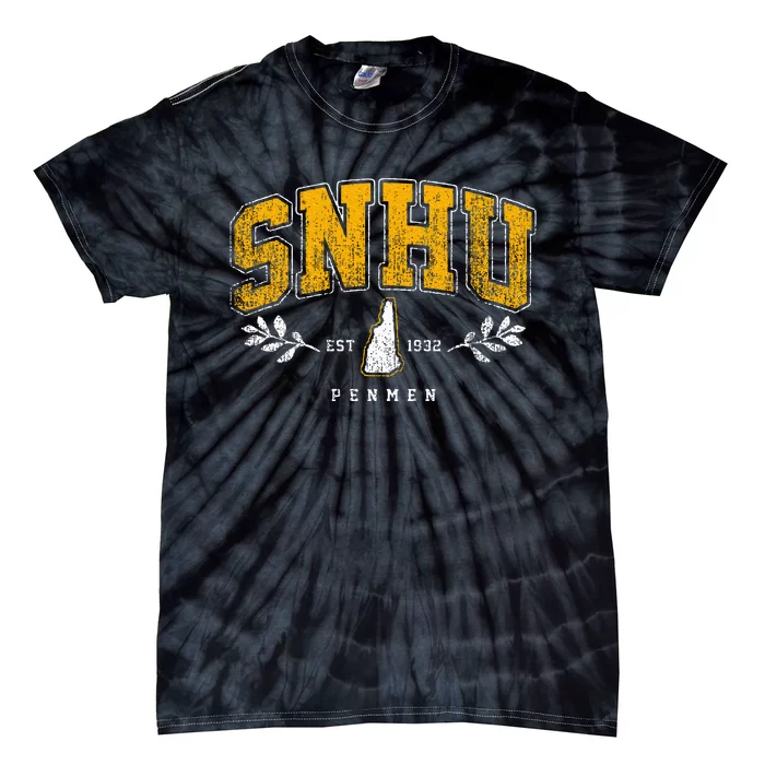 Snhu Arch Retro College University Athletic Sports Tie-Dye T-Shirt