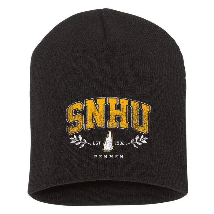 Snhu Arch Retro College University Athletic Sports Short Acrylic Beanie