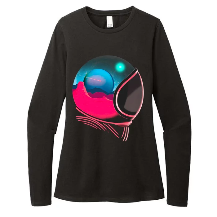 Space Adventure Red Planet Astronaut Womens CVC Long Sleeve Shirt