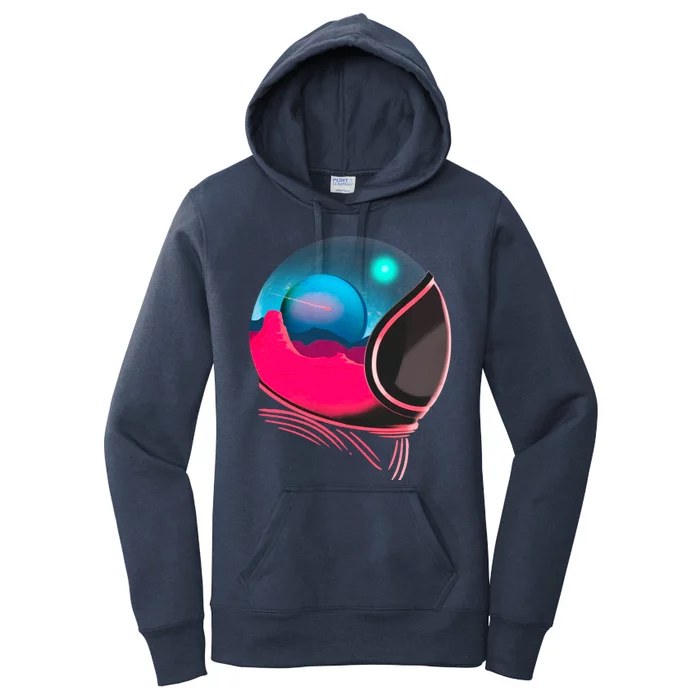 Space Adventure Red Planet Astronaut Women's Pullover Hoodie