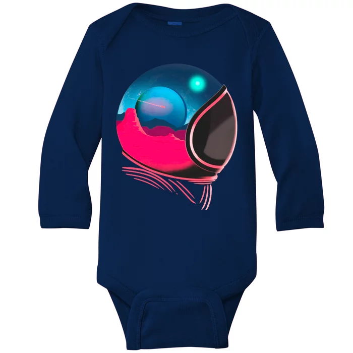 Space Adventure Red Planet Astronaut Baby Long Sleeve Bodysuit