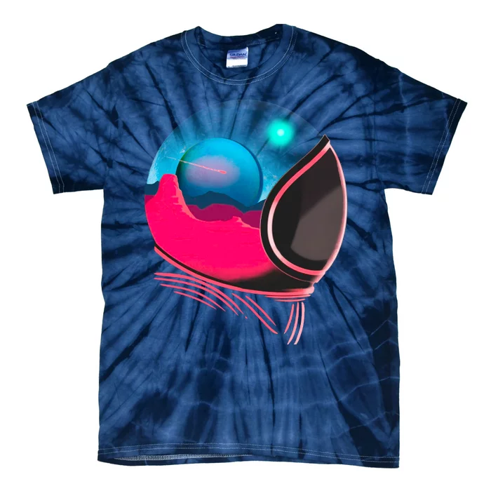 Space Adventure Red Planet Astronaut Tie-Dye T-Shirt