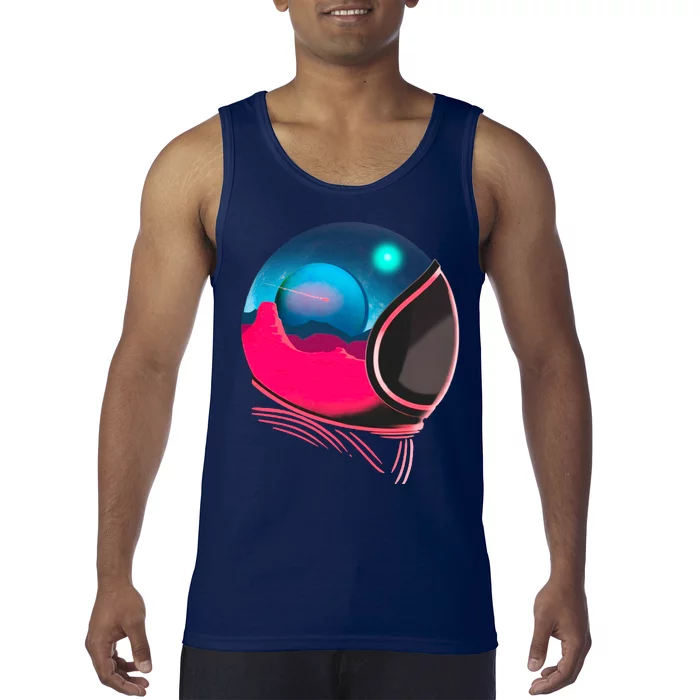 Space Adventure Red Planet Astronaut Tank Top