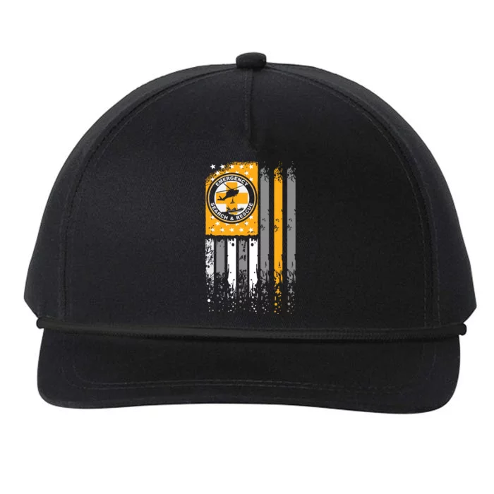 Search And Rescue Thin Orange Line SAR Emergency Team Snapback Five-Panel Rope Hat