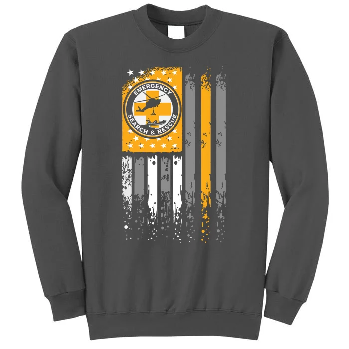 Search And Rescue Thin Orange Line SAR Emergency Team Tall Sweatshirt