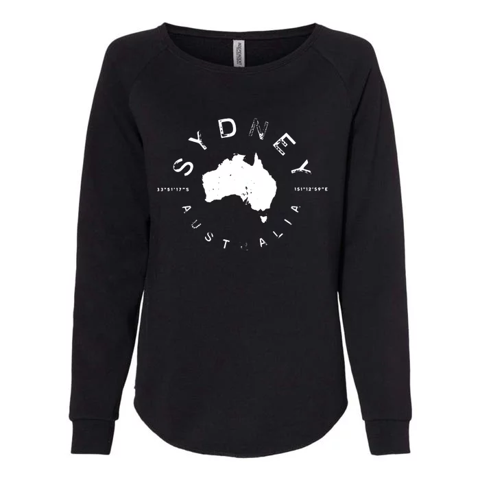 Sydney Australia Retro Vintage Graphic Womens California Wash Sweatshirt