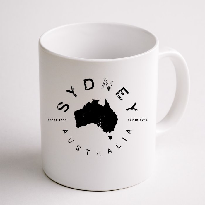 Sydney Australia Retro Vintage Graphic Front & Back Coffee Mug