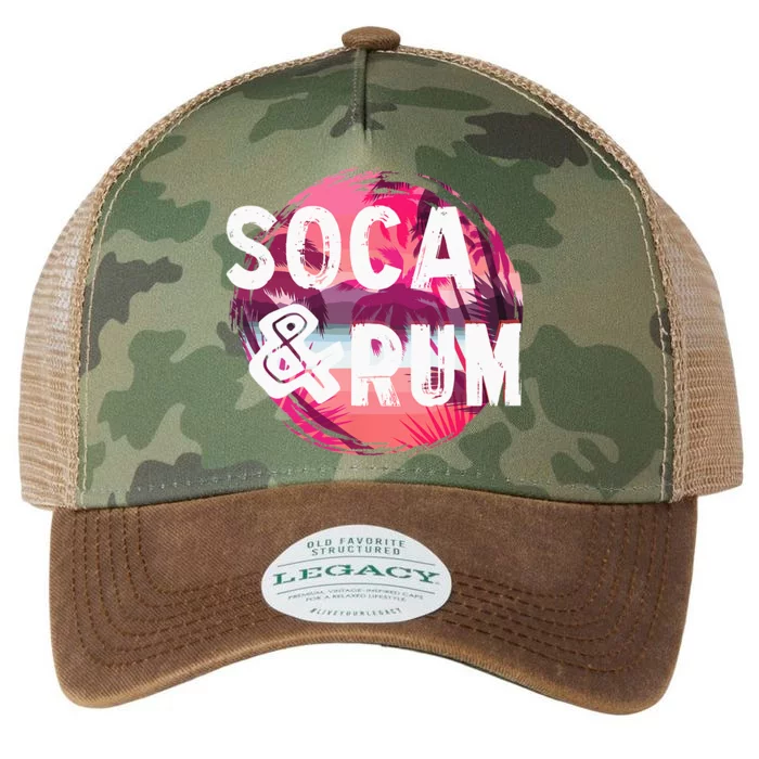 Soca And Rum Music Lover And Drinker Legacy Tie Dye Trucker Hat