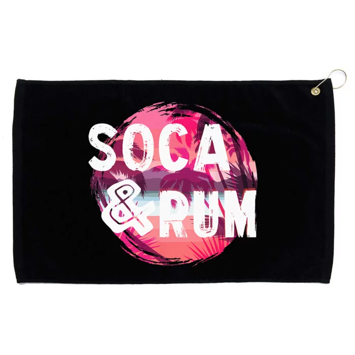 Soca And Rum Music Lover And Drinker Grommeted Golf Towel