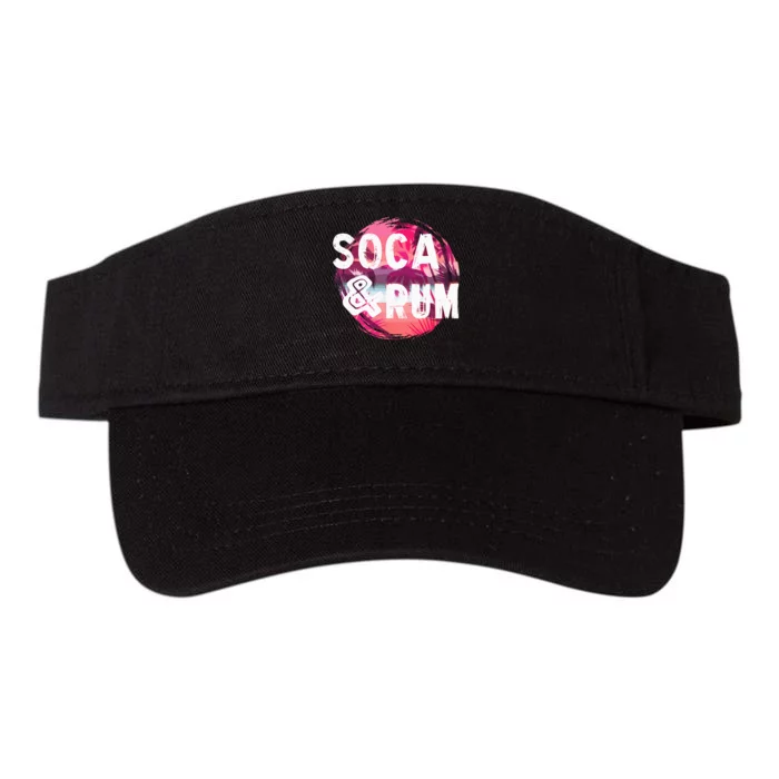 Soca And Rum Music Lover And Drinker Valucap Bio-Washed Visor