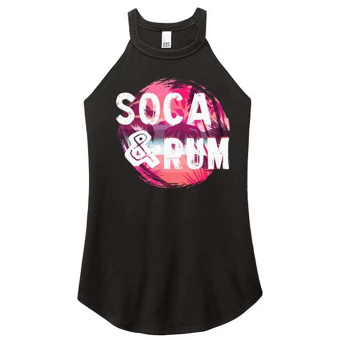 Soca And Rum Music Lover And Drinker Women’s Perfect Tri Rocker Tank