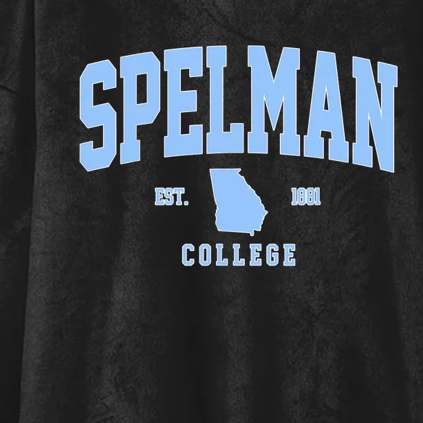 Spelman Arch Retro College Athletic Sports Outfits Hooded Wearable Blanket