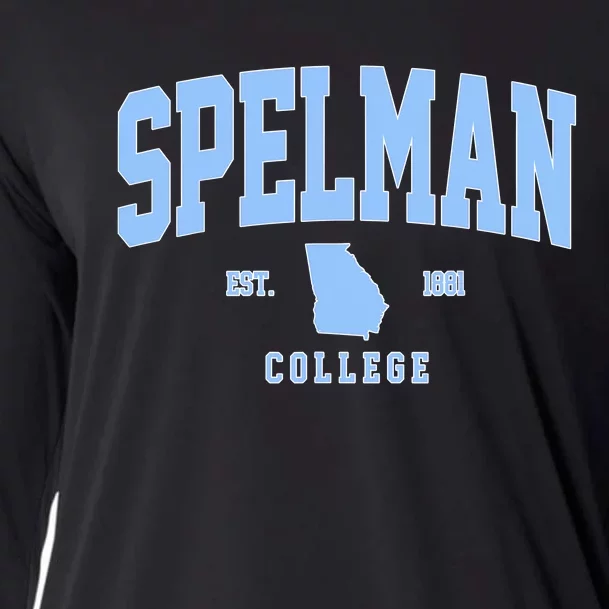 Spelman Arch Retro College Athletic Sports Outfits Cooling Performance Long Sleeve Crew