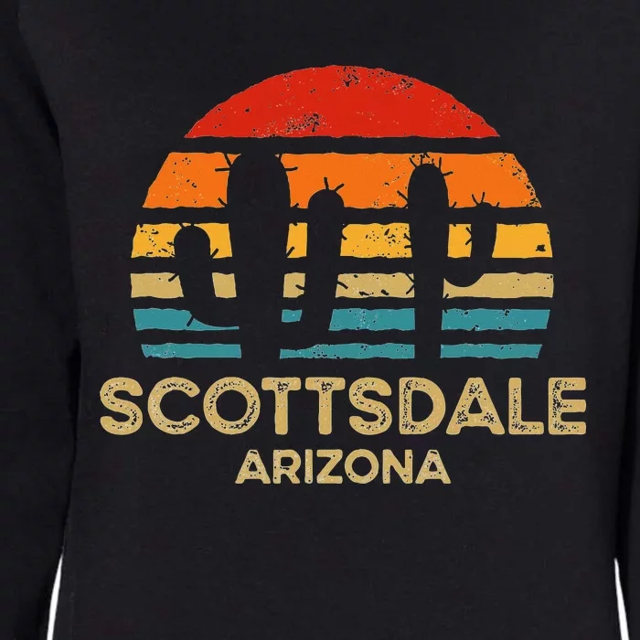 Scottsdale Arizona Retro Sunset Womens California Wash Sweatshirt