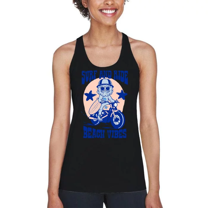 Surf And Ride Beach Vibes Women's Racerback Tank