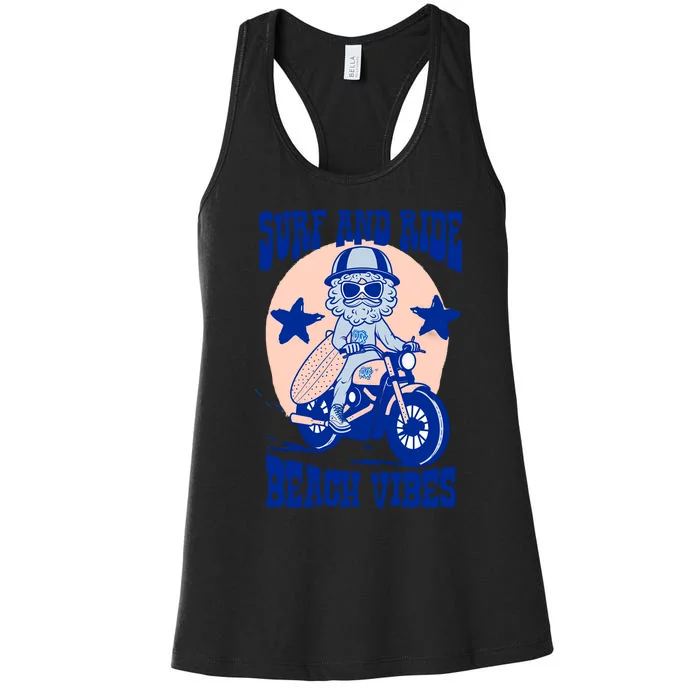 Surf And Ride Beach Vibes Women's Racerback Tank