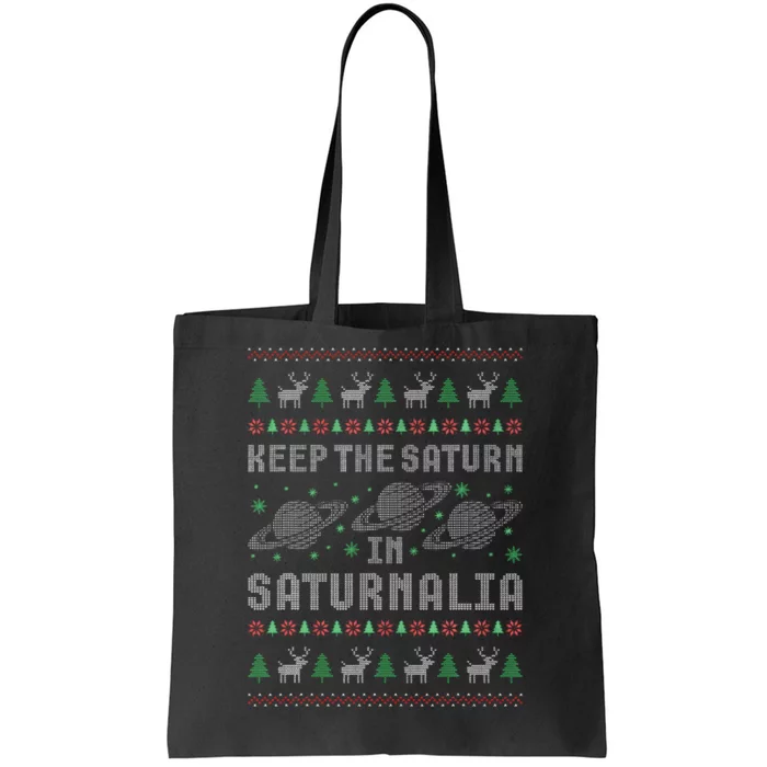 Saturnalia Ancient Romans Ugly Christmas Saturn Tote Bag