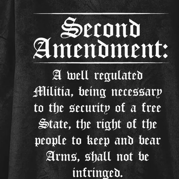 Second Amendment Rights Proud 2a Pro Gun Rights American Hooded Wearable Blanket