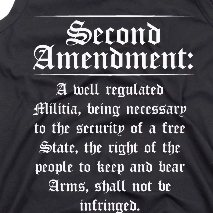 Second Amendment Rights Proud 2a Pro Gun Rights American Tank Top