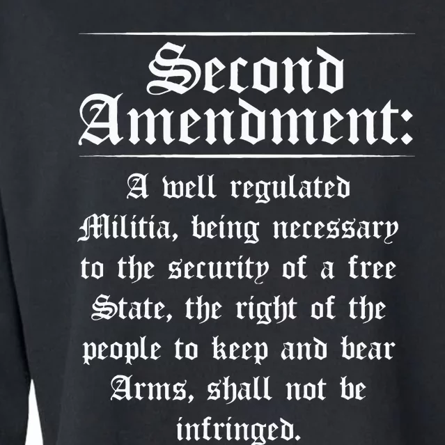 Second Amendment Rights Proud 2a Pro Gun Rights American Cropped Pullover Crew