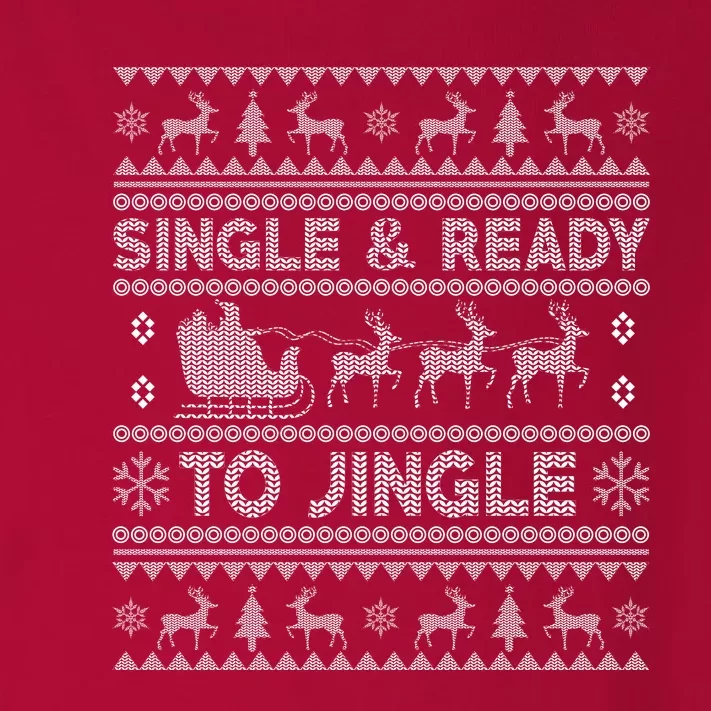 Single And Ready To Jingle Funny Ugly Christmas Sweater Toddler Long Sleeve Shirt