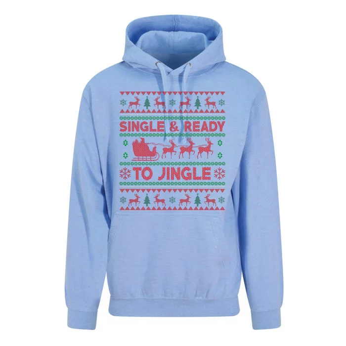 Single And Ready To Jingle Funny Ugly Christmas Sweater Unisex Surf Hoodie