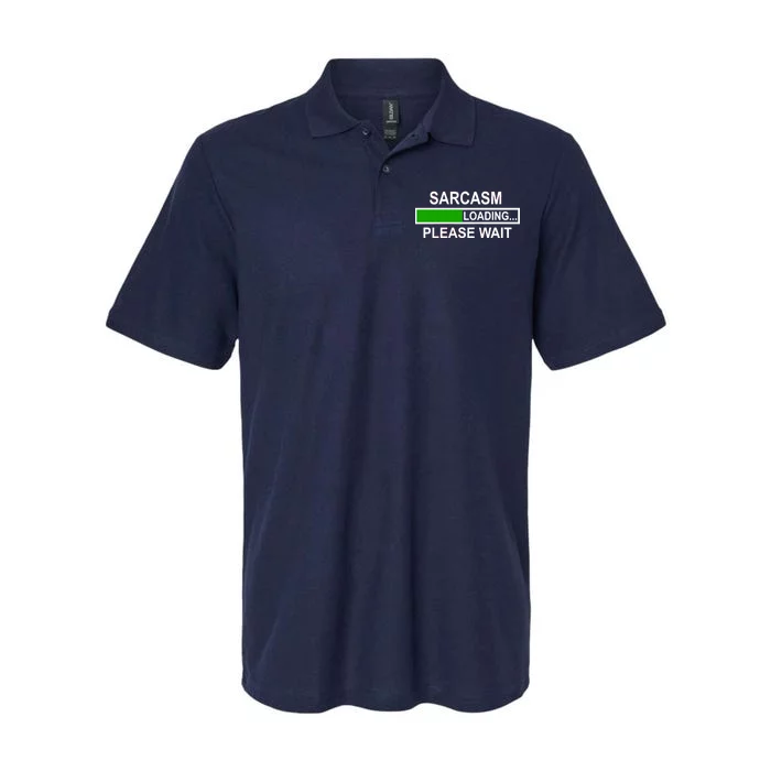 Sarcasm Loading Please Wait Softstyle Adult Sport Polo