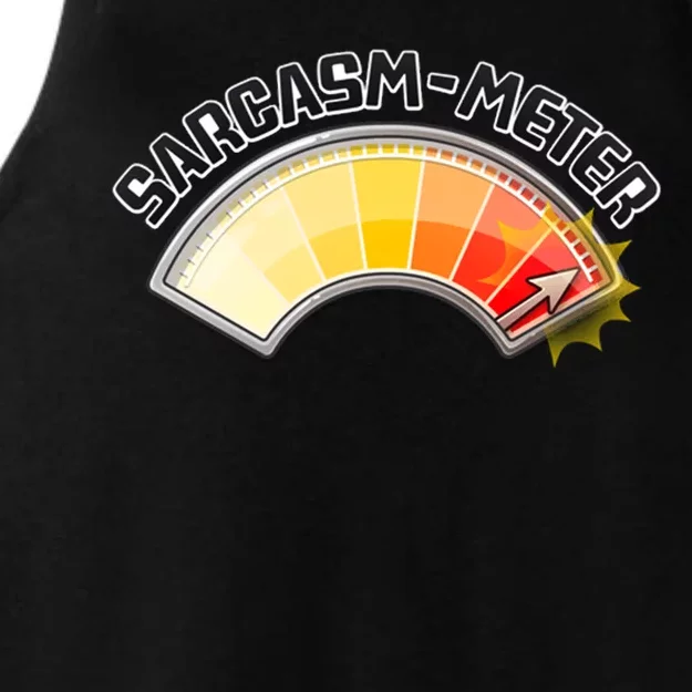 Sarcasm Meter High Ladies Tri-Blend Wicking Tank