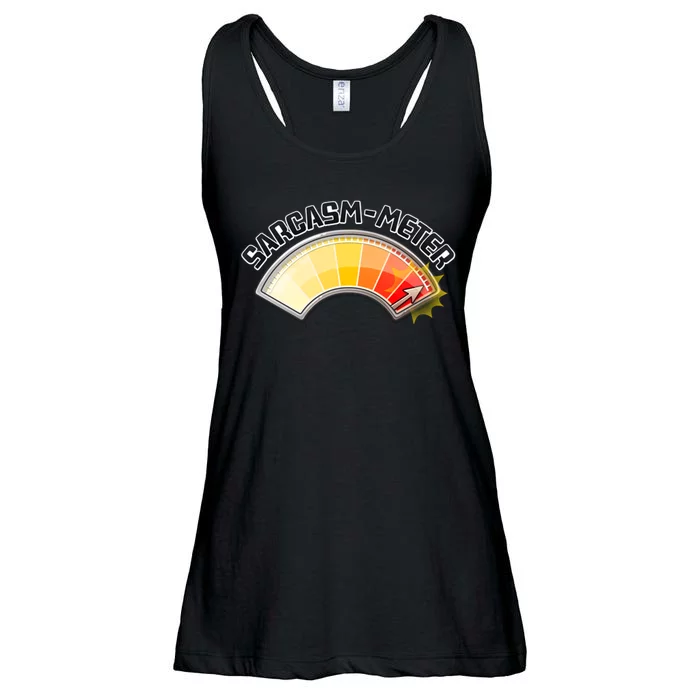 Sarcasm Meter High Ladies Essential Flowy Tank