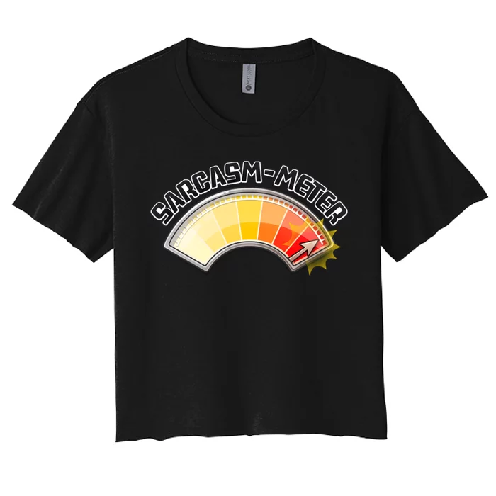 Sarcasm Meter High Women's Crop Top Tee