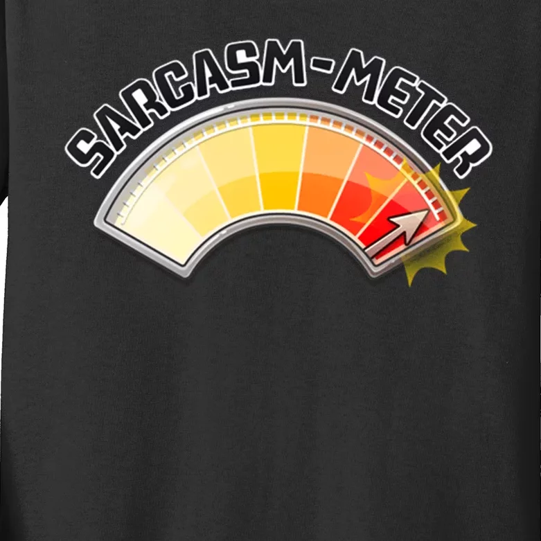 Sarcasm Meter High Kids Long Sleeve Shirt