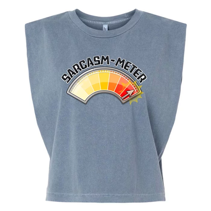 Sarcasm Meter High Garment-Dyed Women's Muscle Tee