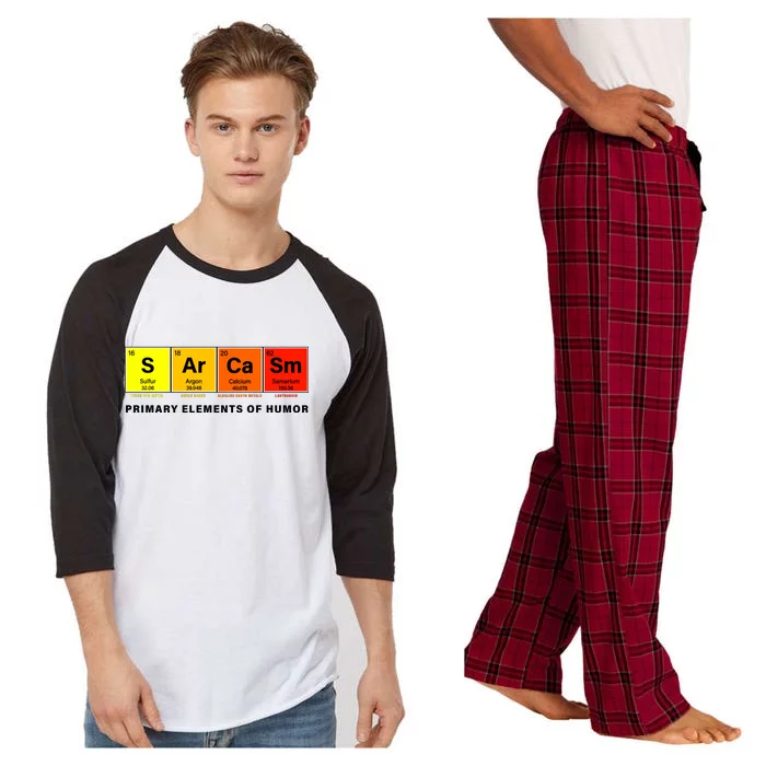 Sarcasm Primary Elements of Humor Raglan Sleeve Pajama Set