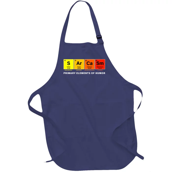 Sarcasm Primary Elements of Humor Full-Length Apron With Pocket