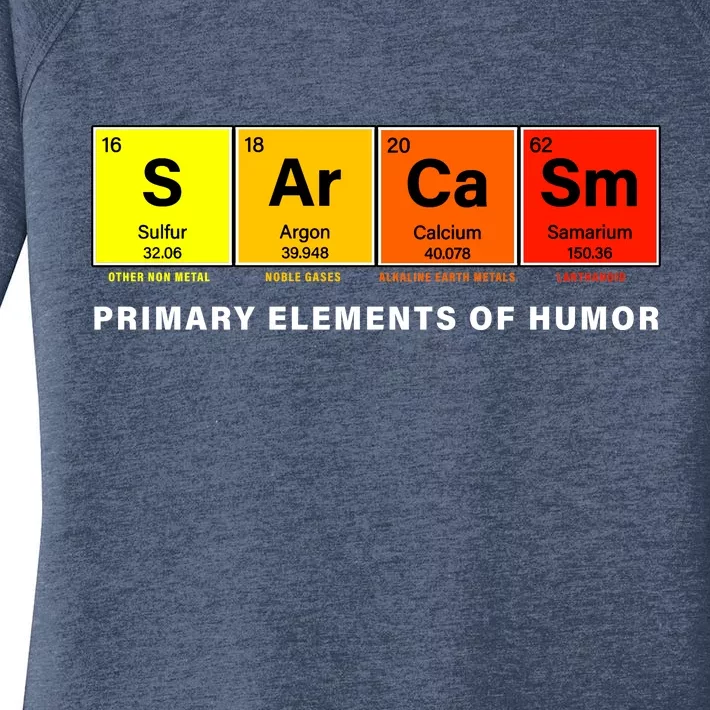 Sarcasm Primary Elements of Humor Women's Perfect Tri Tunic Long Sleeve Shirt