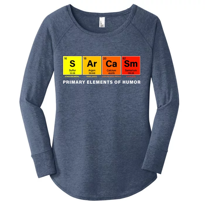 Sarcasm Primary Elements of Humor Women's Perfect Tri Tunic Long Sleeve Shirt