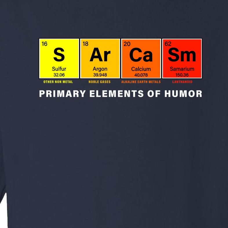 Sarcasm Primary Elements of Humor Toddler Long Sleeve Shirt
