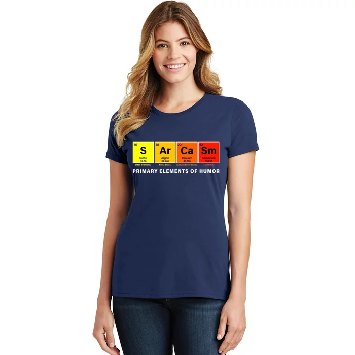 Funny Sarcasm Primary Elements Of Humor Chemistry T-Shirt | Zazzle