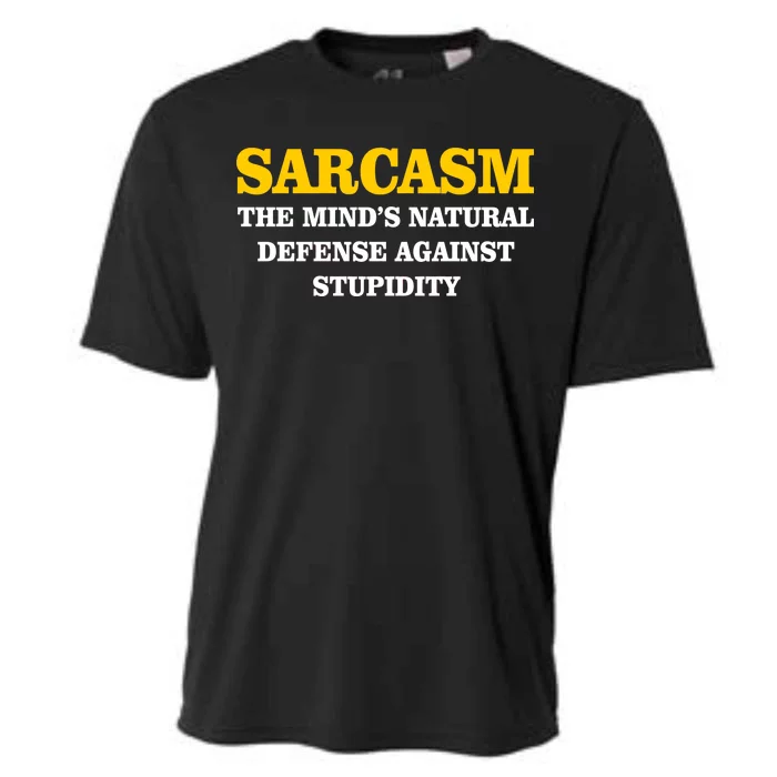 Sarcasm The Mind's Natural Defense Cooling Performance Crew T-Shirt