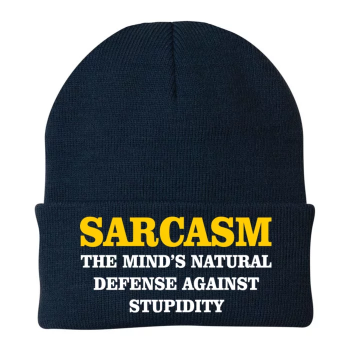 Sarcasm The Mind's Natural Defense Knit Cap Winter Beanie